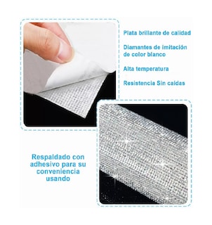 Foto 2 | Foto 2 | Pegatina de Diamantes de Imitación color Plata de Decoración