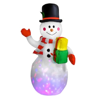 Foto 1 | Foto 1 | Decoración Inflable Rack & Pack Multicolor Navidad Muñeco de Nieve 1.5 m Luz Led