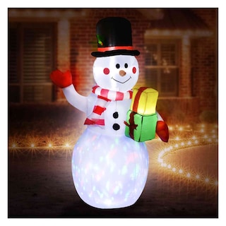 Foto 2 | Foto 2 | Decoración Inflable Rack & Pack Multicolor Navidad Muñeco de Nieve 1.5 m Luz Led