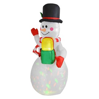 Foto 3 | Foto 3 | Decoración Inflable Rack & Pack Multicolor Navidad Muñeco de Nieve 1.5 m Luz Led
