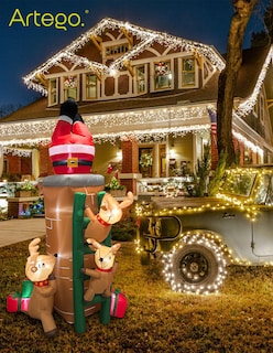 Foto 8 | Foto 8 | Inflable De Árbol De Navidad Chimenea Con Santa, Renos Y Regalos * Con Rotación * Y Luces Led 2.25m De Alto Artego