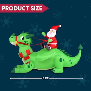 Foto 5 | Foto 5 | Dragón Navideño Inflable Joiedomi 6 Pies Con Led Para Exteriores - Venta Internacional
