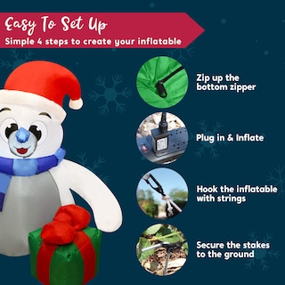 Foto 7 | Foto 7 | Inflable Navideño Joiedomi de Oso Polar-Venta Internacional