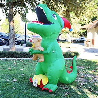 Foto 1 | Foto 1 | Dinosaurio Inflable Navideño Goosh De 2 M Con Luces Led Yard De - Venta Internacional.