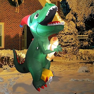 Foto 2 | Foto 2 | Dinosaurio Inflable Navideño Goosh De 2 M Con Luces Led Yard De - Venta Internacional.