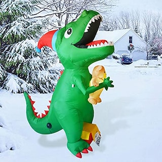 Foto 3 | Foto 3 | Dinosaurio Inflable Navideño Goosh De 2 M Con Luces Led Yard De - Venta Internacional.