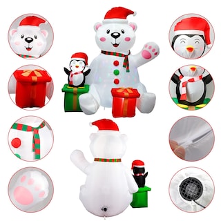 Foto 3 | Foto 3 | Inflable Decorativo Ourwarm de Oso Polar y Pingüino-Venta Internacional