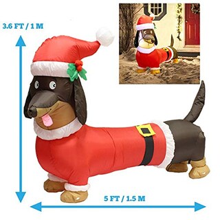 Foto 2 | Foto 2 | Decoración Navideña Inflable Joiedomi Wiener Dog De 1,5 M - Venta Internacional.