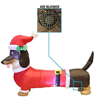 Foto 3 | Foto 3 | Decoración Navideña Inflable Joiedomi Wiener Dog De 1,5 M - Venta Internacional.