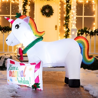 Foto 4 | Foto 4 | Unicornio Mágico Navideño Inflable De 1,8 M Con Luces Led - Jo - Venta Internacional.