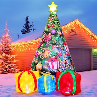 Foto 2 | Foto 2 | Árbol Inflable De Navidad Goosh Para Decoración Exterior, 2,4 M, Con Luz - Venta Internacional.