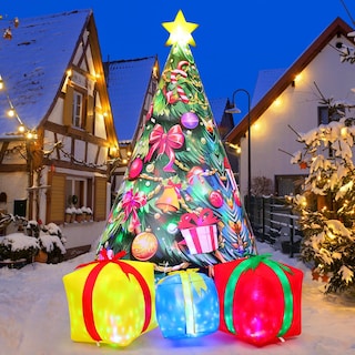 Foto 3 | Foto 3 | Árbol Inflable De Navidad Goosh Para Decoración Exterior, 2,4 M, Con Luz - Venta Internacional.