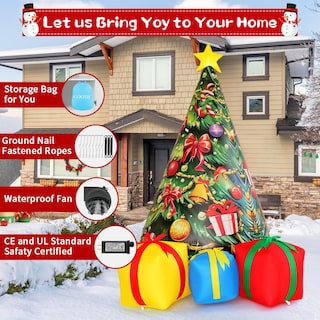 Foto 5 | Foto 5 | Árbol Inflable De Navidad Goosh Para Decoración Exterior, 2,4 M, Con Luz - Venta Internacional.