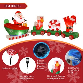 Foto 5 | Foto 5 | Sattiyrch Inflable De Decoración Navideña De Papá Noel - Venta Internacional.