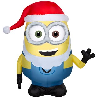 Foto 1 | Foto 1 | Gema Inflable De Navidad Con Forma De Minion Bob, 107 Cm, Con Barba De Papá Noel - Venta Internacional.