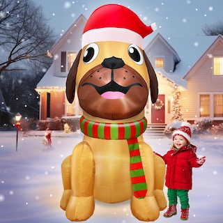 Foto 1 | Foto 1 | Gorro Inflable Navideño Turnmeon 6 Pies De Alto X 4 Pies De Ancho Con Diseño De Papá Noel Bulldog - Venta Internacional
