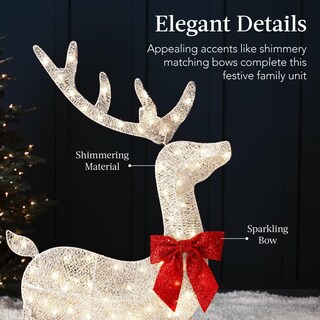Foto 6 | Foto 6 | Set Christmas Deer Family Best Choice Products De 4 Pies Con 175 Led - Venta Internacional.