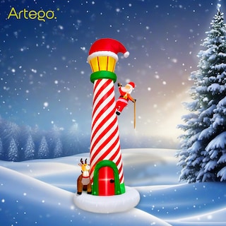 Foto 8 | Foto 8 | Inflable de Navidad Faro Lighthouse Santa Mega 3m
