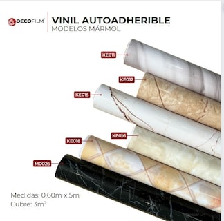 Foto 3 | Foto 3 | Vinil Adhesivo Mármol Madera Sólido KE018 500x60cm - Cubre 3m2