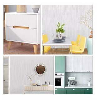Foto 4 | Foto 4 | Papel Tapiz Raya 3D Cocina Adhesivos Pared 10 M X 45 Cm Blanco