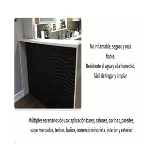 Foto 4 | Foto 4 | Paneles Decorativos 3d Negro 50x50cm 20 Piezas Con Cinta Lab.g,  Negro