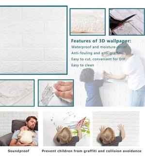 Foto 3 | Foto 3 | Set De 10 Decorativos Xtellar 3d En Estilo Ladrillo - Perfecto Para Pared 35x38 Cm