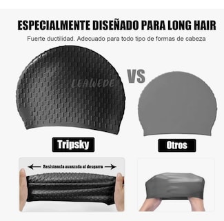 Foto 3 | Foto 3 | 2pzs Gorro Xtellar De Natacion Silicona Para Hombres Y Mujeres Dama