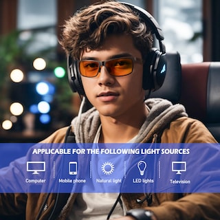 Foto 2 | Foto 2 | Gafas Para Videojuegos Anyluv Anti Blue Light Rectangle Al-mg Metal - Venta Internacional.