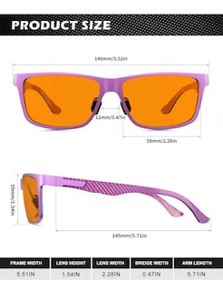 Foto 5 | Foto 5 | Gafas De Bloqueo De Luz Azul Anyluv Para Hombre Al-mg Metal - Venta Internacional.