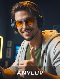 Foto 2 | Foto 2 | Gafas De Bloqueo De Luz Azul Anyluv Para Hombre Al-mg Metal - Venta Internacional.