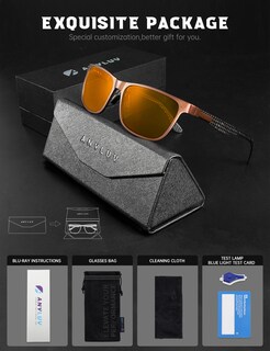 Foto 7 | Foto 7 | Gafas De Bloqueo De Luz Azul Anyluv Para Hombre Al-mg Metal - Venta Internacional.