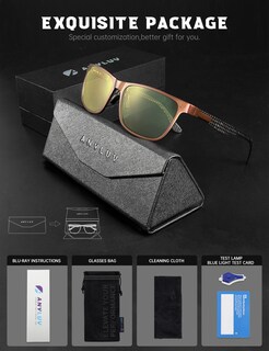 Foto 7 | Foto 7 | Gafas De Bloqueo De Luz Azul Anyluv Para Hombre Al-mg Metal - Venta Internacional.