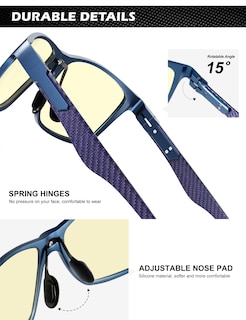 Foto 4 | Foto 4 | Gafas De Bloqueo De Luz Azul Anyluv Para Hombre Al-mg Metal - Venta Internacional.