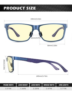 Foto 5 | Foto 5 | Gafas De Bloqueo De Luz Azul Anyluv Para Hombre Al-mg Metal - Venta Internacional.