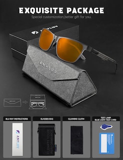 Foto 7 | Foto 7 | Gafas De Bloqueo De Luz Azul Anyluv Para Hombre Al-mg Metal - Venta Internacional.