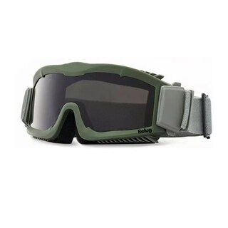 Foto 1 | Foto 1 | Goggle Militar Táctico Lentes Gotcha Policía Careta Gafas Belug Negro Con Verde Olivo