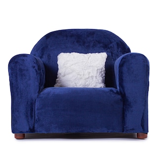 Foto 1 | Foto 1 | Sofa Azul Infantil, Tapizado En Microsuede, Gratis 1 Almohada Khaki De Peluche