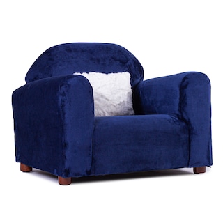 Foto 2 | Foto 2 | Sofa Azul Infantil, Tapizado En Microsuede, Gratis 1 Almohada Khaki De Peluche
