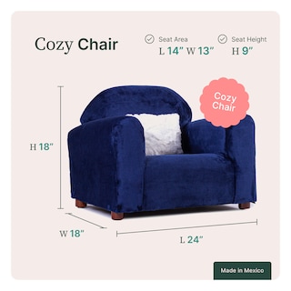 Foto 7 | Foto 7 | Sofa Azul Infantil, Tapizado En Microsuede, Gratis 1 Almohada Khaki De Peluche