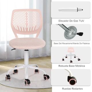 Foto 6 | Foto 6 | Sillas Infantiles Furniturer Carnation Rosa 50.5 X 50.5 X 75 - 87 Cm