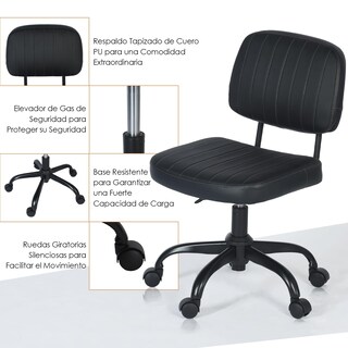 Foto 8 | Foto 8 | Sillas Infantiles Furniturer Drave Negro 44 X 52 X 75.5-82.5 Cm