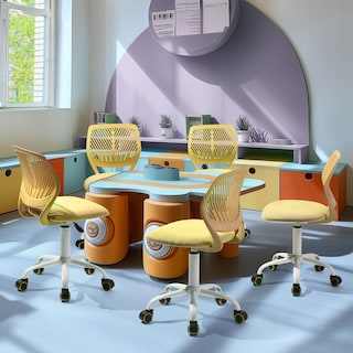 Foto 2 | Foto 2 | Sillas Infantiles Furniturer Carnation Amarillo 50.5 X 50.5 X 75 - 87 Cm