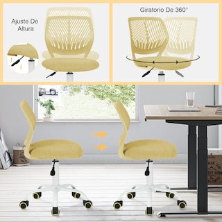 Foto 5 | Foto 5 | Sillas Infantiles Furniturer Carnation Amarillo 50.5 X 50.5 X 75 - 87 Cm