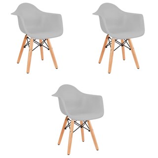 Foto 1 | Foto 1 | Set De Tres Sillas Eames Con Descansabrazo Infantil - Gris