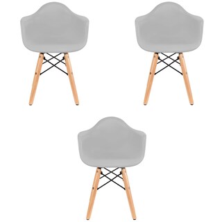 Foto 3 | Foto 3 | Set De Tres Sillas Eames Con Descansabrazo Infantil - Gris