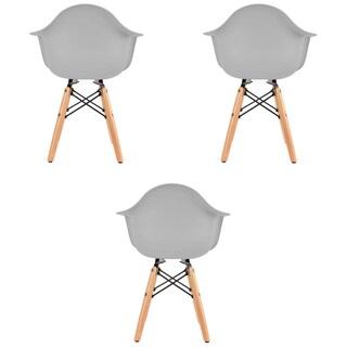 Foto 4 | Foto 4 | Set De Tres Sillas Eames Con Descansabrazo Infantil - Gris