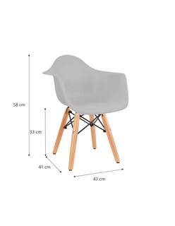 Foto 5 | Foto 5 | Set De Tres Sillas Eames Con Descansabrazo Infantil - Gris