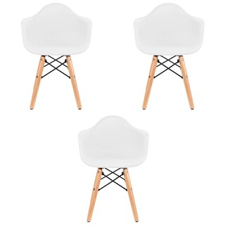 Foto 3 | Foto 3 | Set  De Tres Sillas Eames Con Descansabrazo Infantil - Blanco
