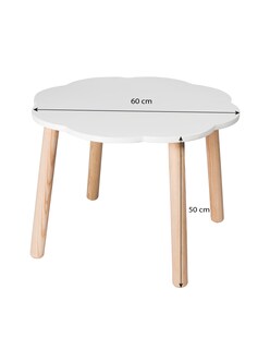 Foto 3 | Foto 3 | Mesa en Forma de Nube + Silla Infantiles Duduk Blancas