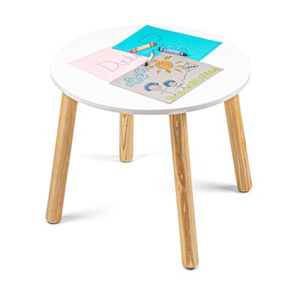 Foto 2 | Foto 2 | Mesa Infantil Duduk Blanca Circular de Madera